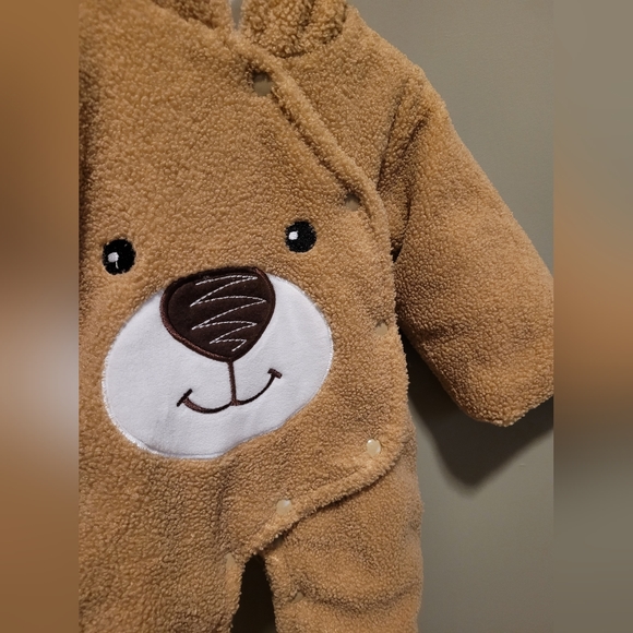 Unisex Baby Bunting Suit 3-6m Fuzzy Bear - Picture 2 of 5